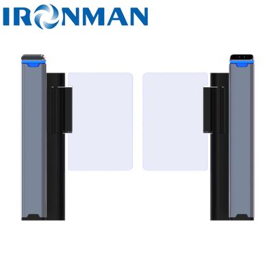 Έλεγχος πρόσβασης ασφαλείας Κουνούμενος γυάλινος γύρισμα αυτόματη γύρισμα ταχύτητας πύλη για γυμναστήρια